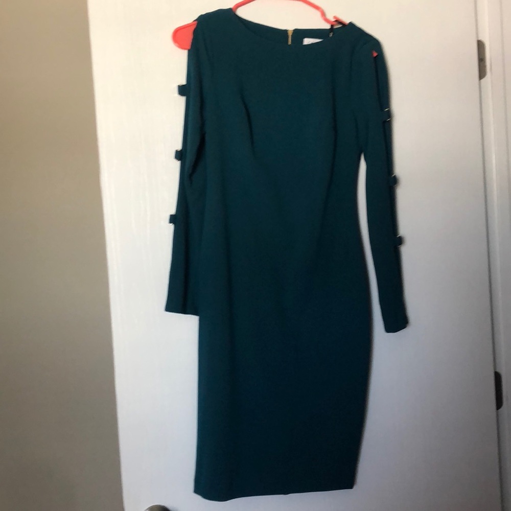 Teal cutout sleeve - Calvin Klein - Sheath dress